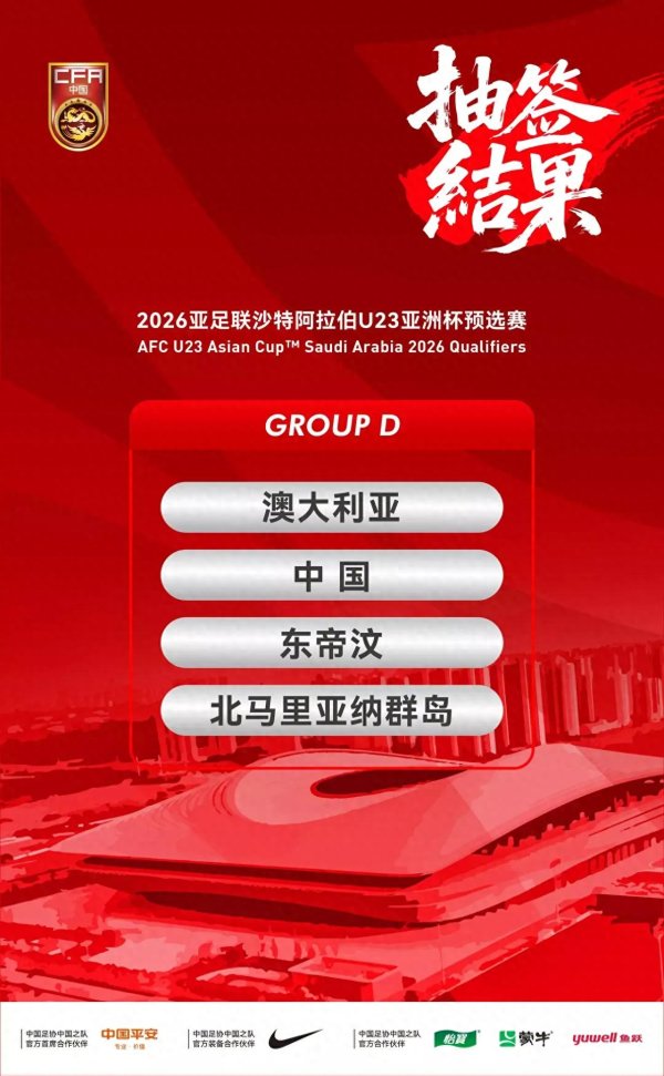 U23亚洲杯预选赛下月初开始, 不必担心出不了线