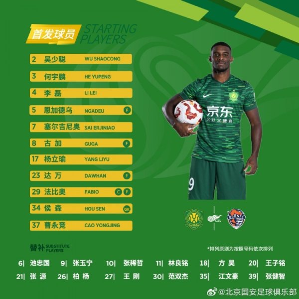 一个月后回归主场作战   北京国安今日杆位