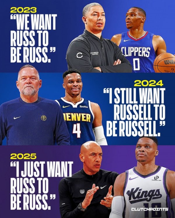 仅差一个助词！？泰伦-卢、马龙、克里斯蒂都让威少做自己